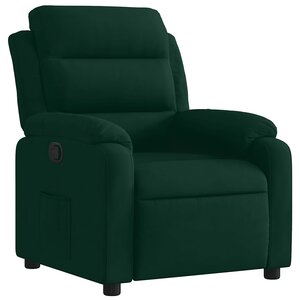 vidaXL Fauteuil inclinable vert foncé velours