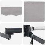 vidaXL Auvent Gris clair 500 x 300 x 165 cm Polyester et métal