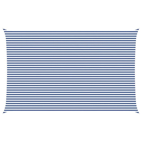 vidaXL Voile d'ombre Bleu et Blanc 5 x 8 m 100   polyester Oxford