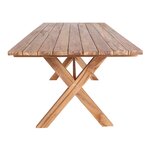 Table de jardin en teck 200 x 90 cm + 6 chaises