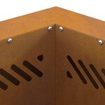 vidaXL Fire Pit Brown 38 x 38 x 51 cm Weathering steel