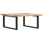 vidaXL Étagère de vasque murale acier et bois massif d'acacia