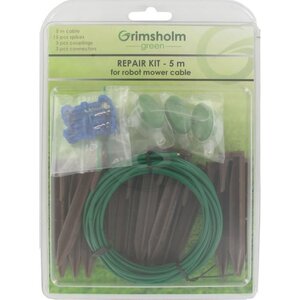 JARDIN PRATIC Kit réparation avec câble d'installation - 0,93 mm² x 5m - 3 connecteurs chargeur, 3 connecteurs isolés et 15 clous