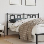 vidaXL Tête de lit métal noir 150 cm