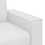 vidaXL Canapé Blanc 99 x 78 x 84 cm tissu