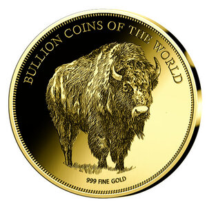 Monnaie BUFFALO Bullion Coins of the World 2020 1/500 Oz Or 3000 Francs Chad (PRÉCOMMANDE)