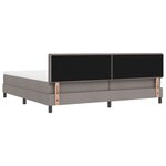 vidaXL Lit à sommier avec matelas gris 200x200 cm tissu