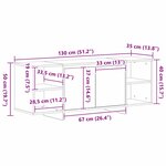 vidaXL Meuble TV Noir 120 x 30 x 40.5 cm Bois d'ingénierie
