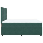 vidaXL Sommier à lattes de lit et matelas Vert foncé 140x190cm Velours