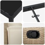 vidaXL Ensemble de salle à manger pour jardin 5 Pièces Beige polyrotin