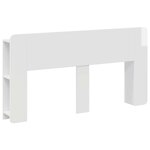 vidaXL Cabinet de Tête de Lit Blanc brillant Bois d'ingénierie