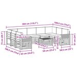 vidaXL Ensemble de canapés d'extérieur 10 pc Naturel et Anthracite