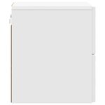 vidaXL Cabinet de chevet mural Blanc brillant 34 5 x 33 x 40 cm