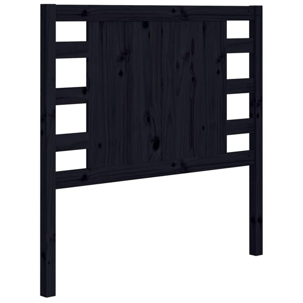 vidaXL Tête de lit Noir 106x4x100 cm Bois massif de pin