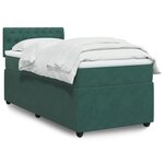 vidaXL Sommier à lattes de lit avec matelas Vert foncé 90x190 cm
