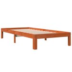 vidaXL Cadre de lit sans matelas cire marron 75x190 cm bois pin massif