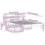 vidaXL Lit bibliothèque sans matelas cire marron 140x190 cm pin massif