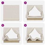 vidaXL Transat double avec toit Beige 205 x 129 x 200 cm Rattan PE