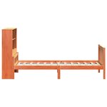 vidaXL Lit bibliothèque sans matelas cire marron 90x190 cm bois massif