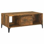 vidaXL Table basse Chêne fumé 90x50x36 5 cm Bois d'ingénierie