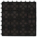 vidaXL Carreau de terrasse 11 Pièces WPC 30 x 30 cm 1 m² Marron foncé