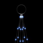 vidaXL Sapin de Noël sur mât de drapeau 108 LED Bleues 180 cm