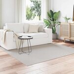 vidaXL Tapis de surface Carré HUARTE Crème 120 x 120 cm Polyester
