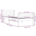 vidaXL Cadre de lit Bois massif 100x200 cm