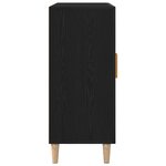 vidaXL Buffet Chêne noir 90 x 34 x 80 cm Bois d'ingénierie