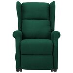 vidaXL Fauteuil Vert foncé Tissu