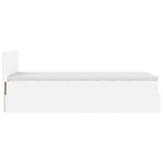 vidaXL Cadre de lit ottoman et matelas blanc pur 100x200cm similicuir