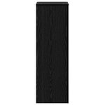 vidaXL Support de Plante Chêne noir 33 x 33 x 100 cm Bois d'ingénierie