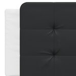 vidaXL Cadre de lit et tête de lit blanc et noir 160x200 cm similicuir