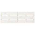 vidaXL Tête de lit murale Blanc 206x3x63 cm Bois massif de pin