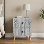 vidaXL Cabinet de chevet avec tiroir Sonoma gris 43 x 34 5 x 48 cm