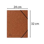 Chemise À Élastique Sans Rabats Carte Lustrée 355gm2 - A4 - Tabac - X 25 - Exacompta