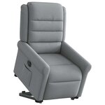vidaXL Fauteuil inclinable électrique gris clair tissu