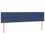 vidaXL Tête de lit à LED Bleu 200x5x78/88 cm Tissu