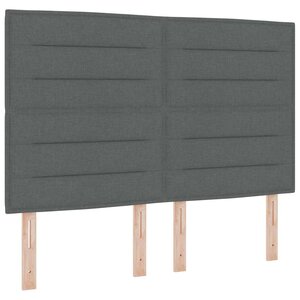 vidaXL Tête de lit Gris foncé 144 cm tissu