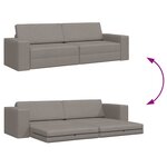 vidaXL Canapé-lit Taupe 245 x 78 x 77 cm tissu