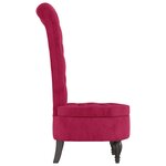 vidaXL Chaise à dossier haut rouge bordeaux conception de bouton