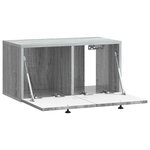 vidaXL Meuble TV mural Sonoma gris 59 5 x 31 x 30 cm Bois d'ingénierie