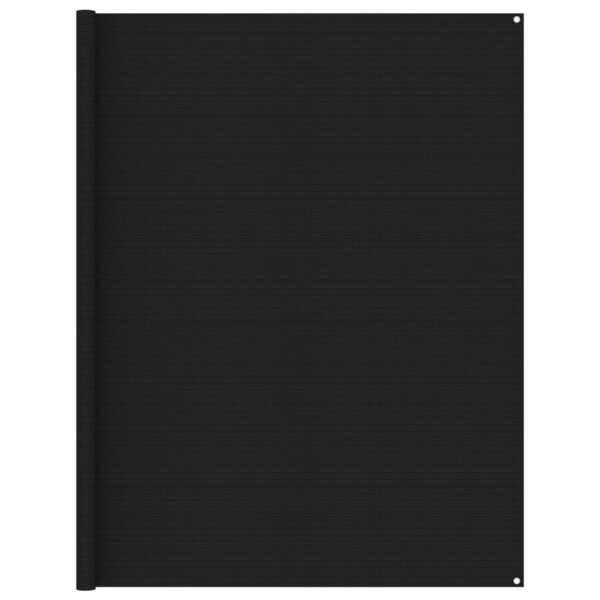 vidaXL Tapis de tente 250x250 cm Noir