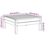 vidaXL Repose-pied de jardin cire marron bois de pin massif
