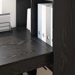 vidaXL Bureau Chêne noir 122 x 67 x 145 cm Bois d'ingénierie