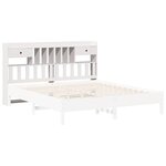 vidaXL Tête de lit avec rangement blanc 180 cm bois massif de pin