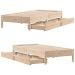 vidaXL Cadre de lit sans matelas 90x200 cm bois de pin massif