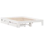 vidaXL Cadre de lit sans matelas blanc 160x200 cm bois de pin massif
