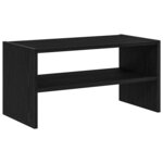 VidaXL Étagère à chaussures empilable en chêne noir 60 x 30 x 30 5 cm