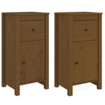 vidaXL Buffets 2 Pièces Marron miel 40x35x80 cm Bois massif de pin